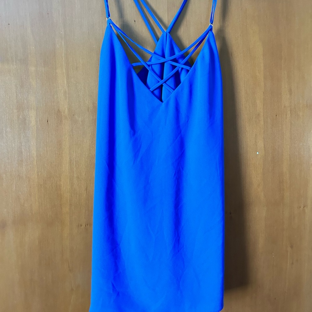 Strappy blue top